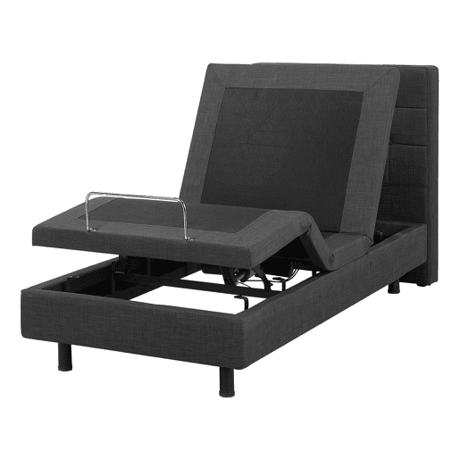 Cama ajustável Tecido DUKE 80 x 200 cm Cinzento escuro