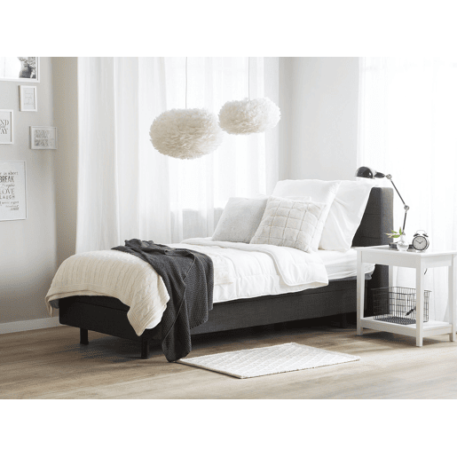 Cama ajustável Tecido DUKE 80 x 200 cm Cinzento escuro