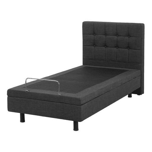 Cama ajustável Tecido DUKE 80 x 200 cm Cinzento escuro