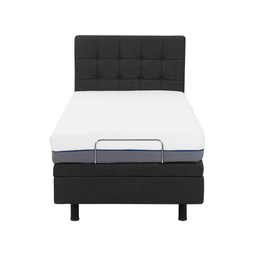 Cama ajustável Tecido DUKE 80 x 200 cm Cinzento escuro