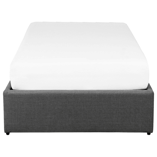 Cama baú sem cabeceira Tecido DINAN 90 x 200 cm Cinzento escuro