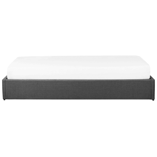 Cama baú sem cabeceira Tecido DINAN 90 x 200 cm Cinzento escuro