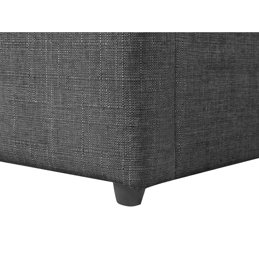 Cama baú sem cabeceira Tecido DINAN 90 x 200 cm Cinzento escuro