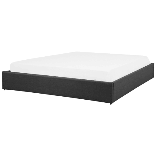 Cama baú sem cabeceira Tecido DINAN 180 x 200 cm Cinzento escuro