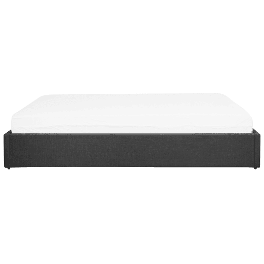 Cama baú sem cabeceira Tecido DINAN 180 x 200 cm Cinzento escuro