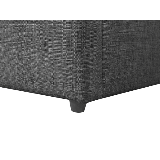 Cama baú sem cabeceira Tecido DINAN 180 x 200 cm Cinzento escuro