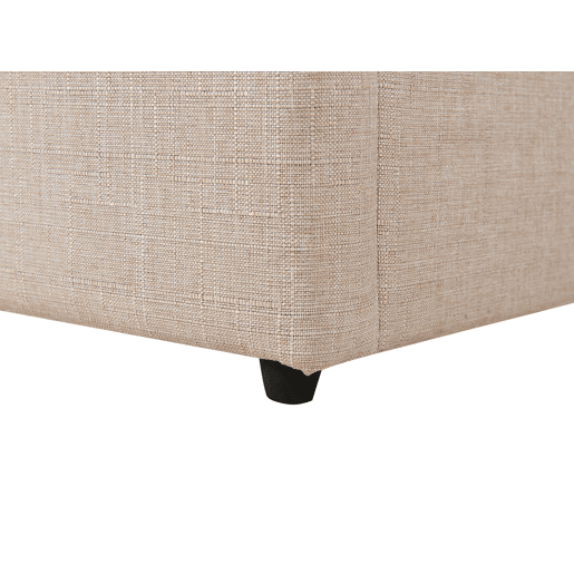 Cama baú sem cabeceira Tecido DINAN 90 x 200 cm Castanho claro