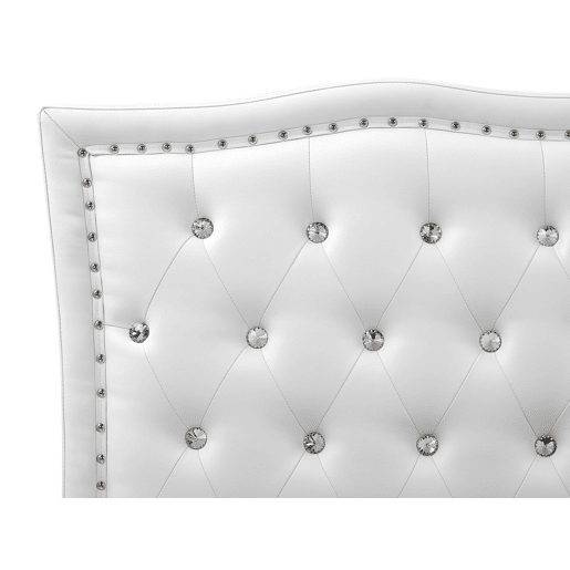 Cama Pele sintética METZ 180 x 200 cm Branco