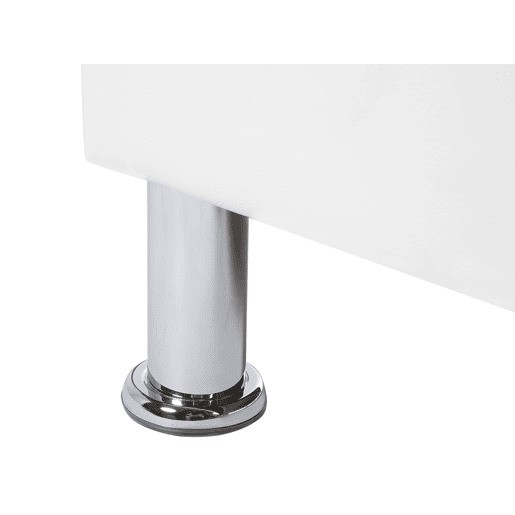Cama Pele sintética METZ 160 x 200 cm Branco