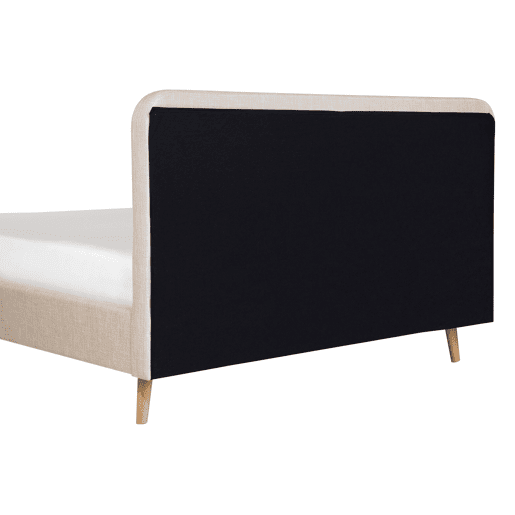 Cama Tecido RENNES 140 x 200 cm Creme claro