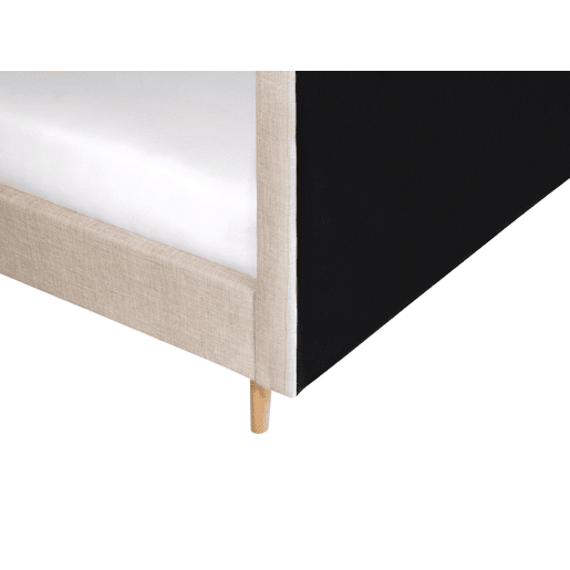 Cama Tecido RENNES 140 x 200 cm Creme claro