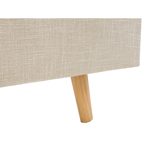 Cama Tecido RENNES 140 x 200 cm Creme claro