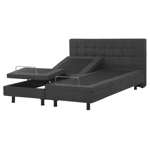 Cama ajustável Tecido DUKE 160 x 200 cm Cinzento escuro