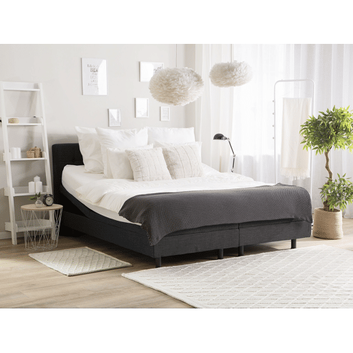 Cama ajustável Tecido DUKE 160 x 200 cm Cinzento escuro