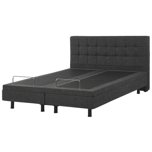 Cama ajustável Tecido DUKE 160 x 200 cm Cinzento escuro