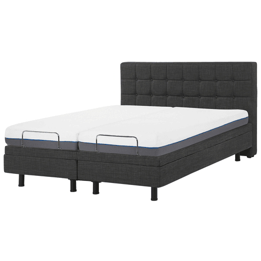 Cama ajustável Tecido DUKE 160 x 200 cm Cinzento escuro