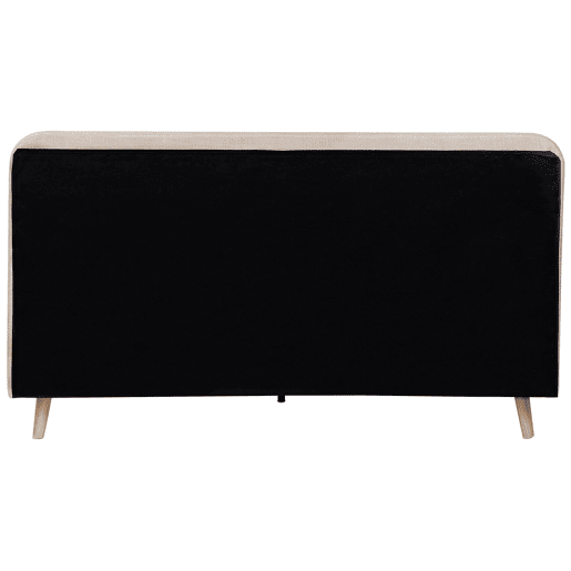 Cama Linho sintético RENNES 180 x 200 cm Creme claro