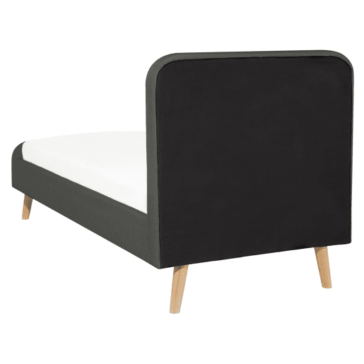 Cama Tecido RENNES 90 x 200 cm Cinzento escuro
