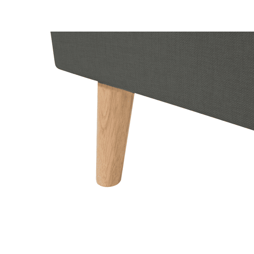 Cama Tecido RENNES 90 x 200 cm Cinzento escuro