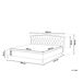 Beliani Cama Terciopelo METZ 209x215 Beliani Cama Terciopelo METZ 209x215 Gris Oscuro