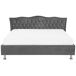 Beliani Cama Terciopelo METZ 209x215 Beliani Cama Terciopelo METZ 209x215 Gris Oscuro