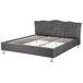 Beliani Cama Terciopelo METZ 209x215 Beliani Cama Terciopelo METZ 209x215 Gris Oscuro