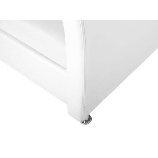 Cama Pele sintética METZ 140 x 200 cm Branco