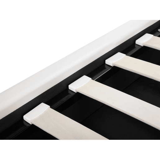 Cama Pele sintética METZ 140 x 200 cm Branco