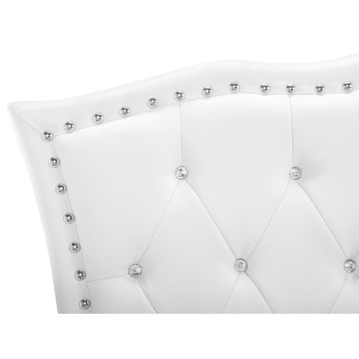Cama Pele sintética METZ 140 x 200 cm Branco
