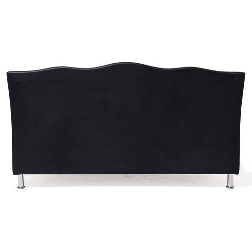 Cama Pele sintética METZ 160 x 200 cm Preto