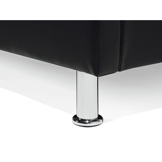 Cama Pele sintética METZ 160 x 200 cm Preto