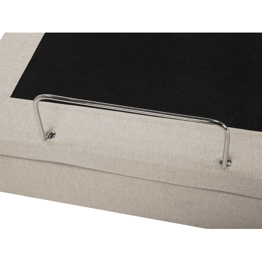 Cama ajustável Tecido DUKE 80 x 200 cm Creme