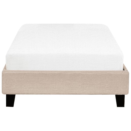 Cama sem cabeceira Tecido ROANNE 90 x 200 cm Creme