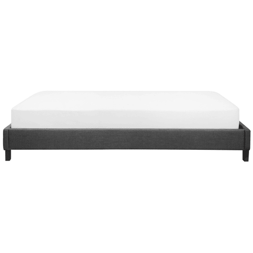 Cama sem cabeceira Tecido ROANNE 180 x 200 cm Cinzento