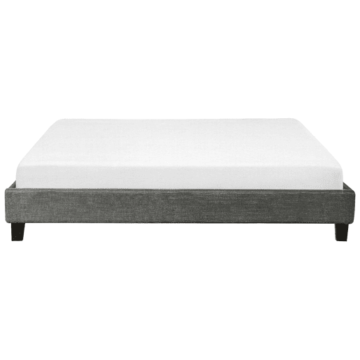 Cama sem cabeceira Tecido ROANNE 180 x 200 cm Cinzento