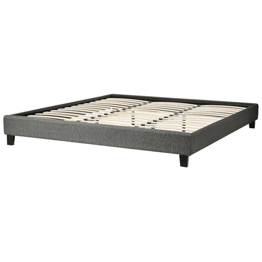 Cama sem cabeceira Tecido ROANNE 180 x 200 cm Cinzento