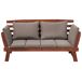 Beliani Banco Madera de eucalipto PORTICI 210x66 Beliani Banco Madera de eucalipto PORTICI 210x66 Gris Oscuro