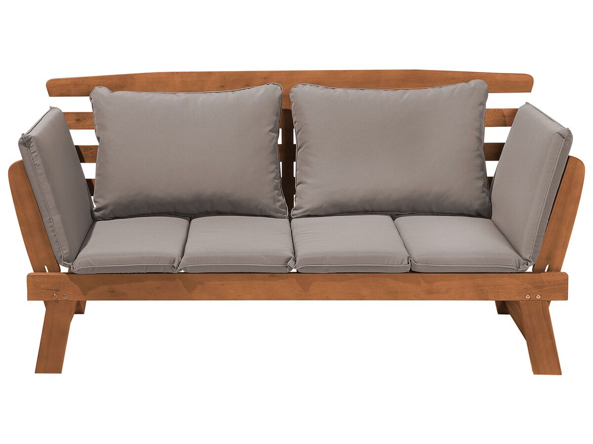 Beliani Banco Madera de eucalipto PORTICI 210x66 Marrón Claro
