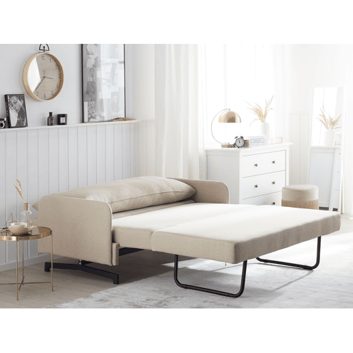 Sofá-cama BELFAST Tecido Creme 2 lugares Sofá-cama BELFAST Tecido Creme 2 lugares