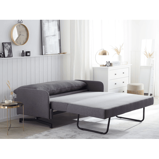 Sofá-cama BELFAST Tecido Cinzento 2 lugares
