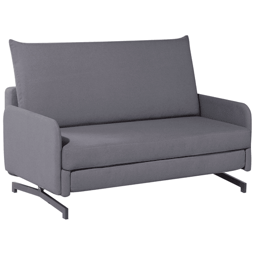 Sofá-cama BELFAST Tecido Cinzento 2 lugares
