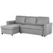 Beliani Sofá esquinero Poliéster NESNA Beliani Sofá esquinero Poliéster NESNA Gris Claro