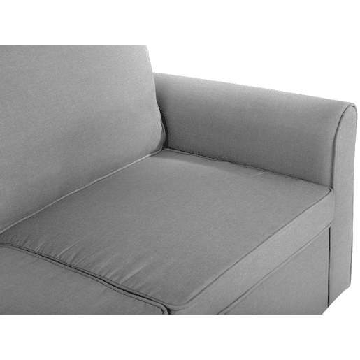 Sofá-cama de canto NESNA Tecido Cinzento claro com arrumação 3 lugares à direita