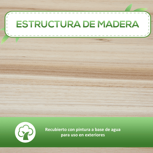 Outsunny Horta Urbana Elevada com Prateleira Mesa de Cultivo de Madeira com Tecido Não Tecido para Plantas e Flores Jardim 90x40x81 cm Natural