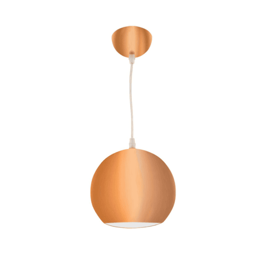 pendente em metal cor de cobre série guido 19cm