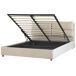 Beliani Cama con almacenaje Terciopelo BATILLY Beliani Cama con almacenaje Terciopelo BATILLY Beige