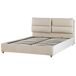 Beliani Cama con almacenaje Terciopelo BATILLY Beliani Cama con almacenaje Terciopelo BATILLY Beige