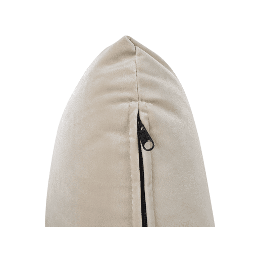 Cama baú Veludo BATILLY 160 x 200 cm Creme claro