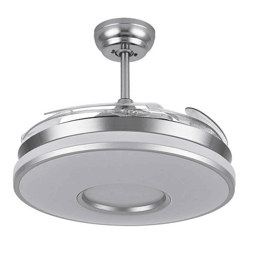 ventilador de tecto em metal cromado série dani 108cm