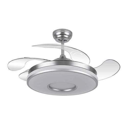 ventilador de tecto em metal cromado série dani 108cm